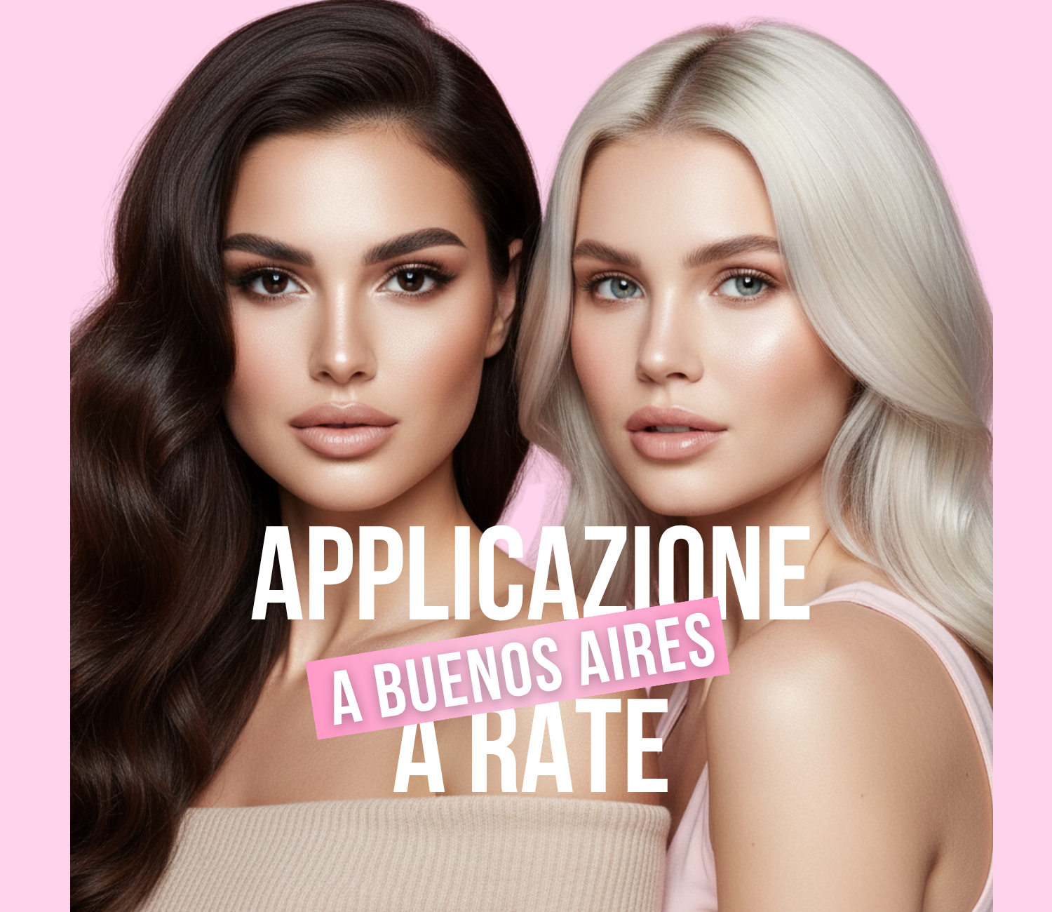 Trattamento professionale applicazione extension capelli corso Buenos Aires a rate