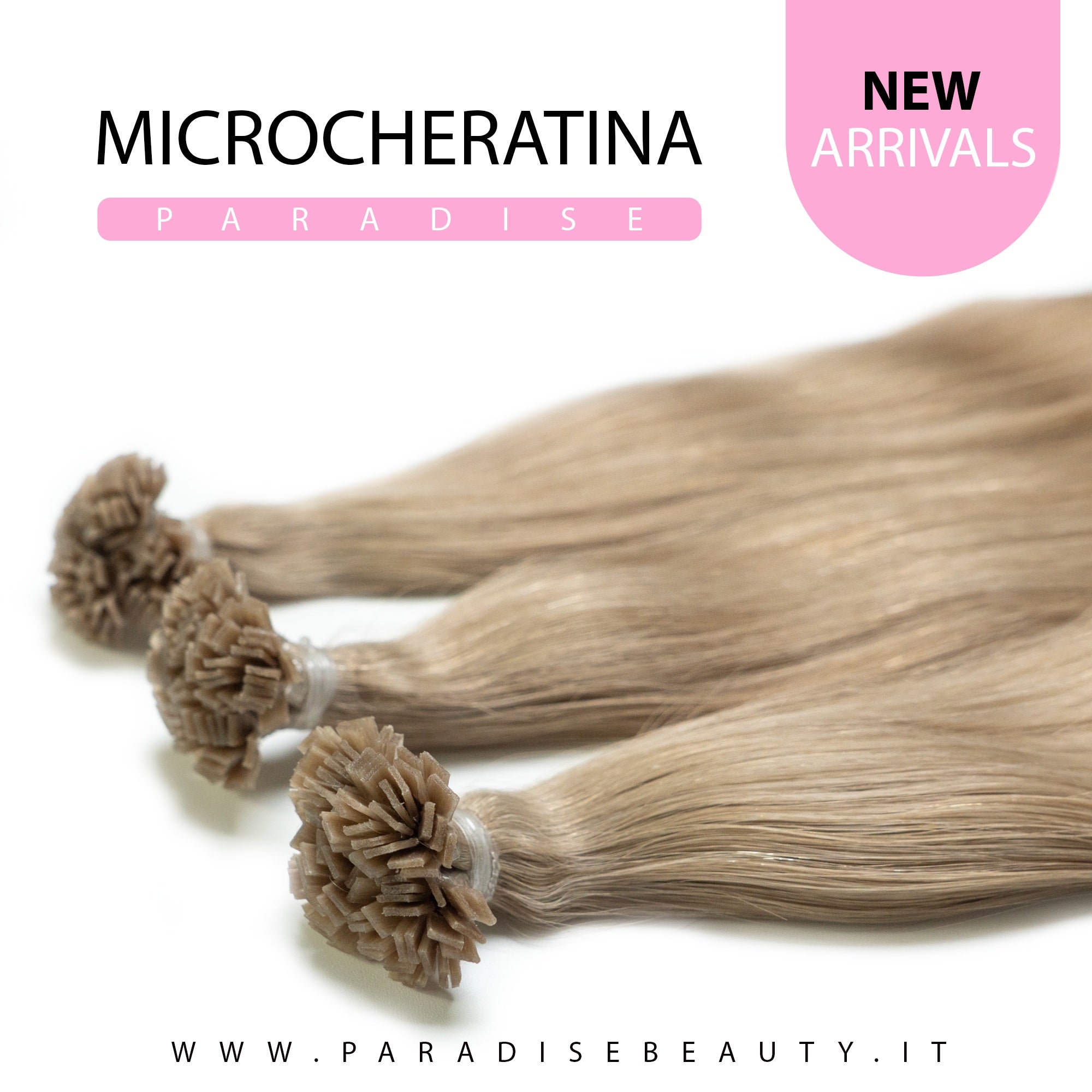 Extension microcheratina 4 Biondo Miele Caldo Paradise Beauty in capelli veri per un effetto naturale, caldo e luminoso.