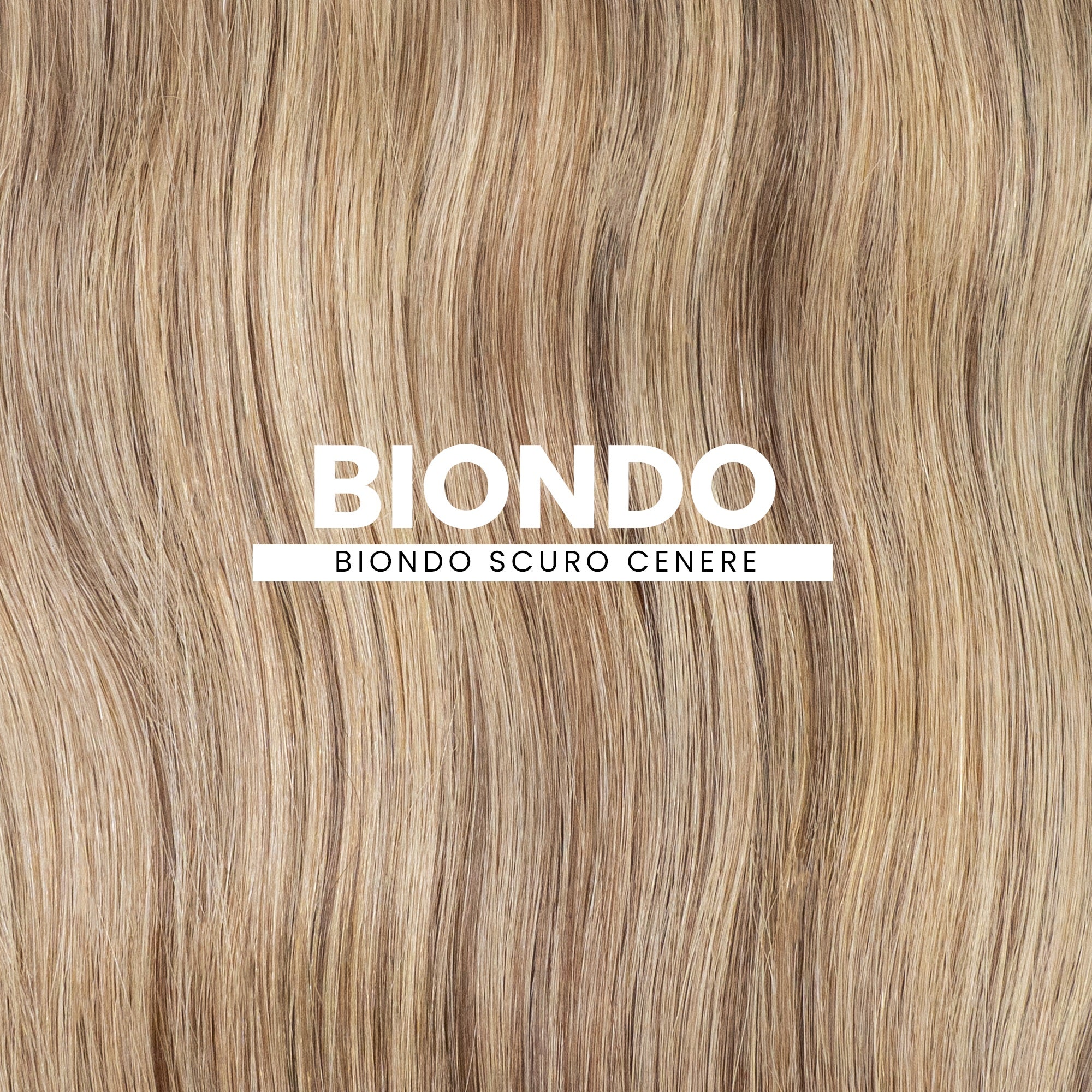 Extension microcheratina 6 Biondo Scuro Cenere Paradise Beauty in capelli veri per un effetto naturale, freddo e luminoso.