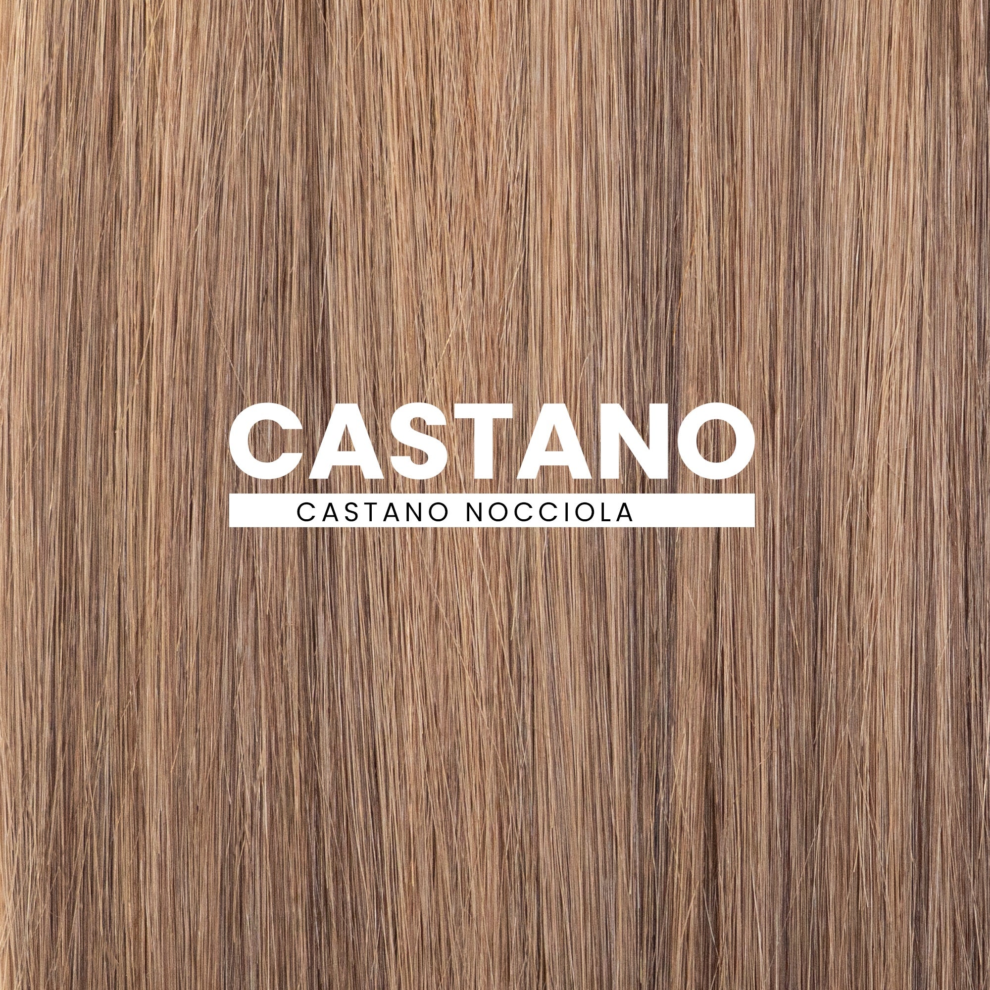 Extension microcheratina 8 Castano Nocciola Paradise Beauty in capelli veri per un effetto naturale, caldo e luminoso.