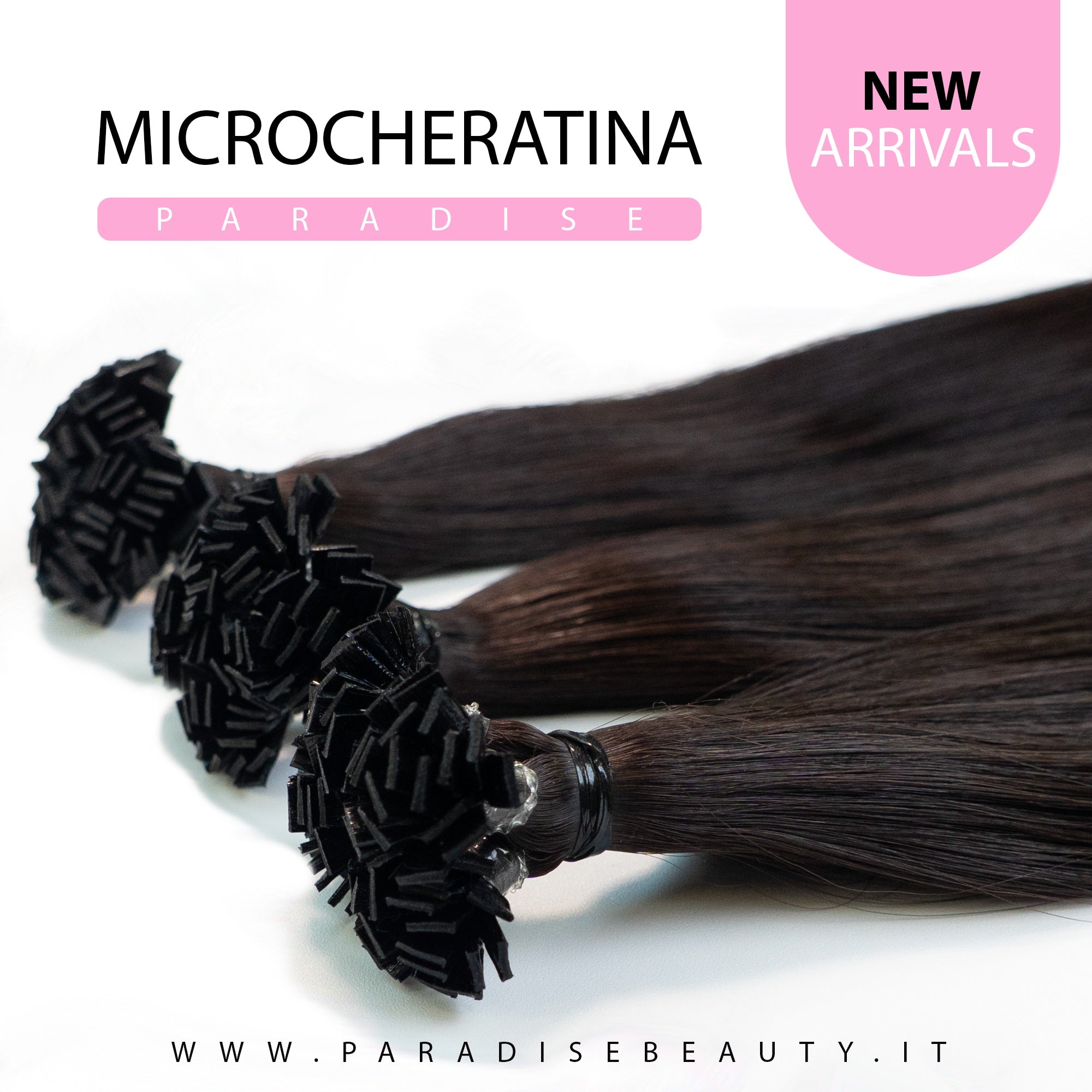Extension microcheratina castano fondente Paradise Beauty in capelli veri per un effetto naturale, profondo e luminoso.