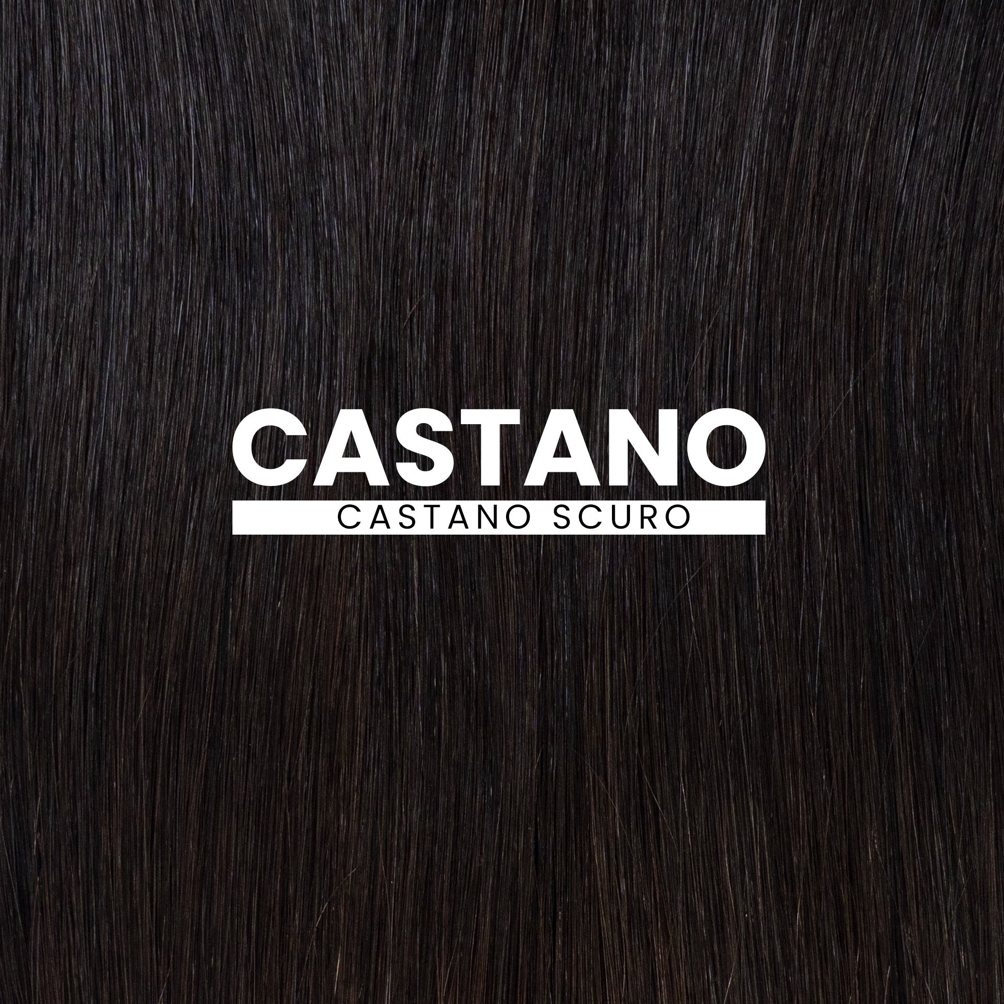 Extension microcheratina castano scuro Paradise Beauty in capelli veri per un effetto naturale, intenso e luminoso.