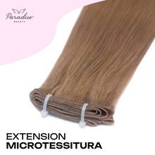 Extension Paradise a microtessitura colore biondo cenere, fascia sottile e invisibile in capelli veri, ideale per vendita extension capelli veri Milano e applicazione naturale con metodo professionale in salone.