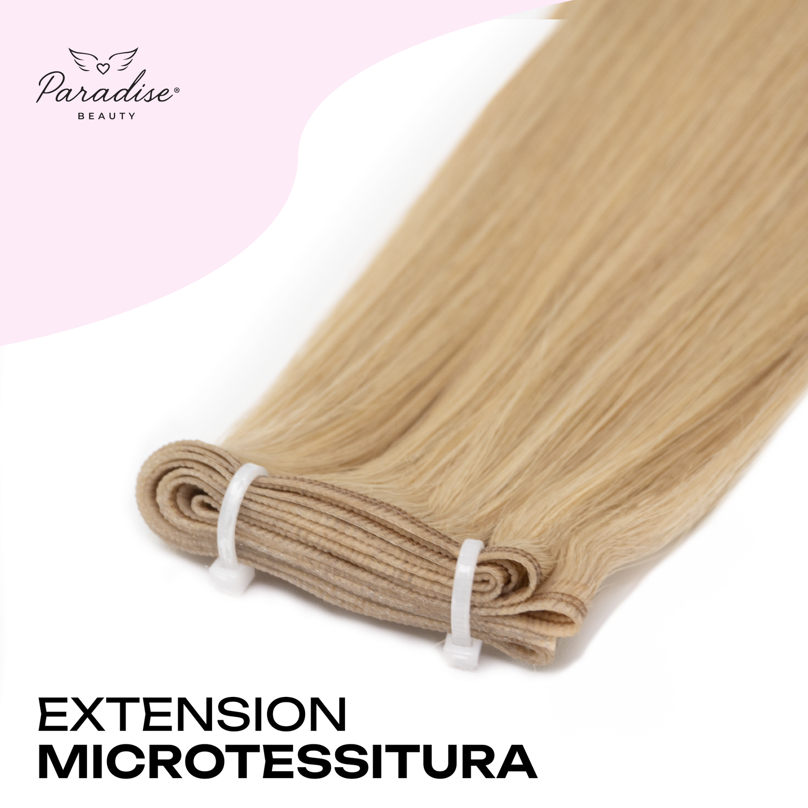 Extension Paradise a microtessitura colore miele, fascia sottile e invisibile in capelli veri, ideale per vendita extension capelli veri Milano e applicazione naturale con metodo professionale in salone.