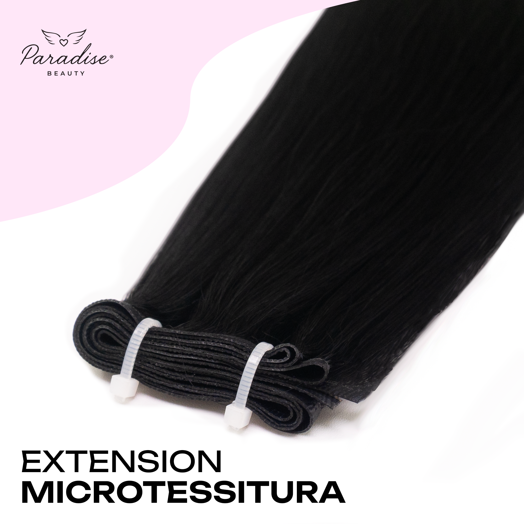 Extension tessitura Paradise colore nero in capelli veri 100%, effetto naturale e luminoso, ideale per allungare e infoltire i capelli con risultato invisibile e professionale.