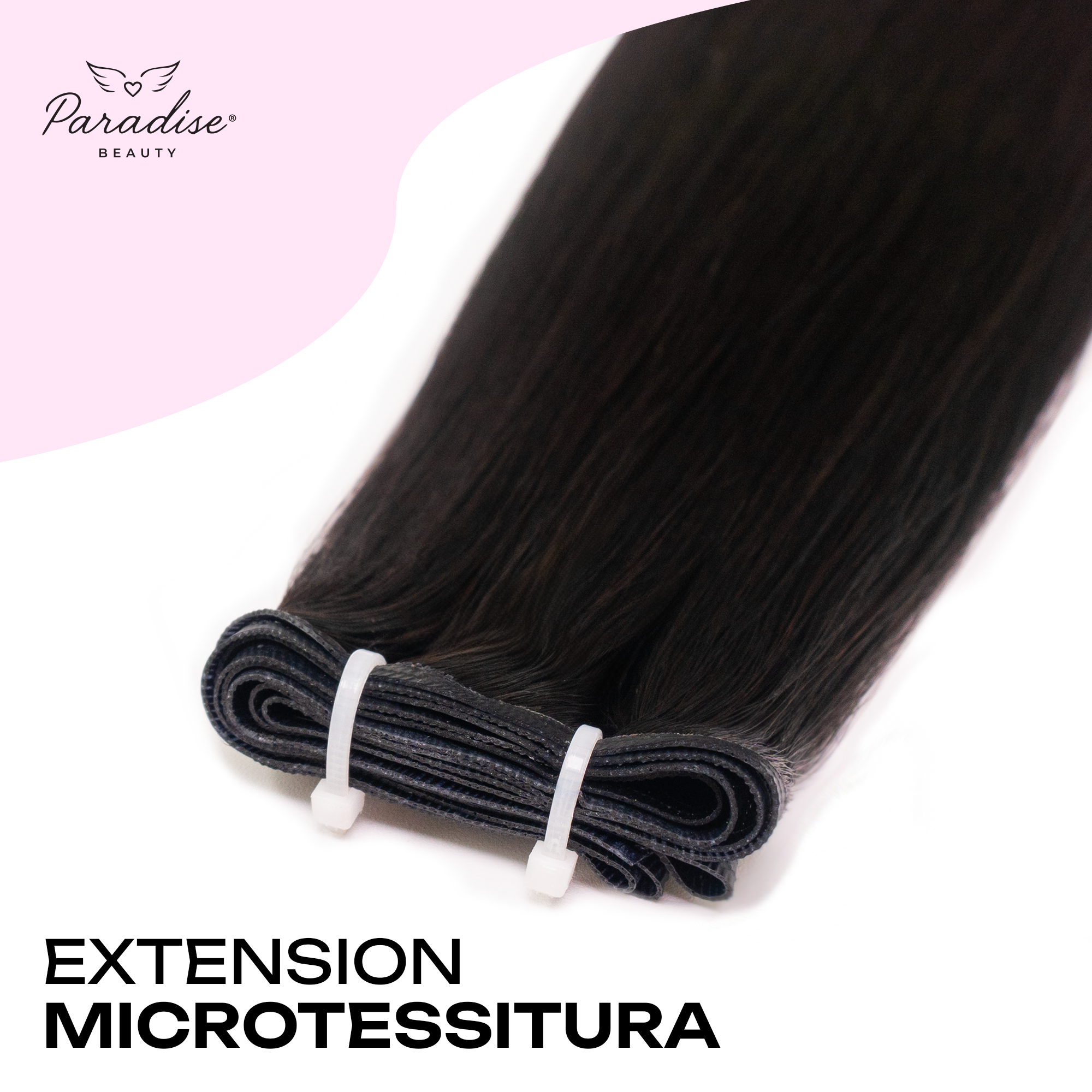 Extension tessitura Paradise colore castano scuro in capelli veri 100%, effetto naturale e uniforme, ideale per allungare e infoltire i capelli con risultato invisibile e professionale.