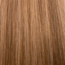 Texture ravvicinata extension a microtessitura Paradise colore toffee mesciato, capelli veri 100%, disponibili per vendita online e applicazione professionale nei saloni Paradise Milano Duomo e Corso Buenos Aires.
