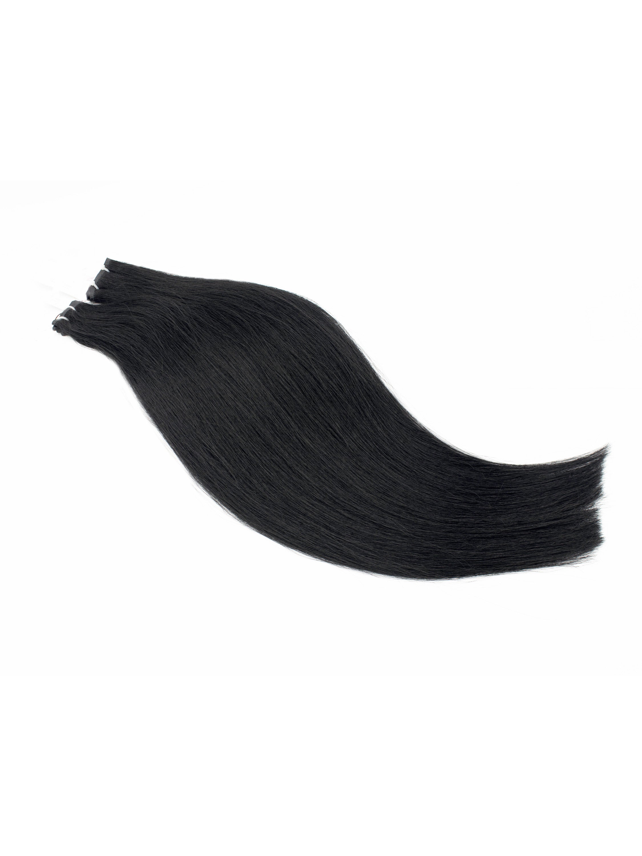 Tessitura di capelli veri in colore nero intenso, ideale per chi desidera uno stile audace e di impattoTessitura di capelli veri in colore nero intenso, ideale per chi desidera uno stile audace e di impatto