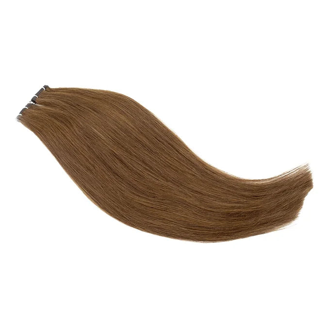 Le Extension Capelli Veri Paradise in colore castano offrono una lunghezza e un volume naturali, perfettamente abbinabili