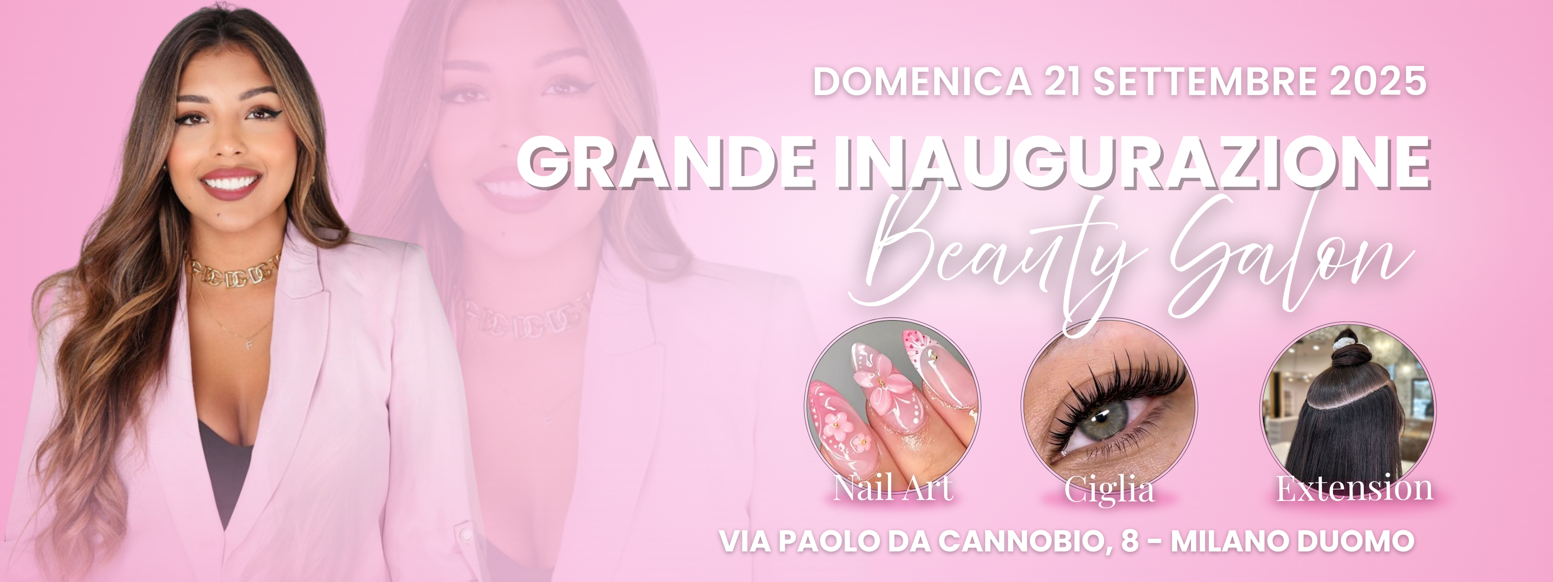 Paradise Extension Capelli veri a  Milano  – apertura nuovo salone in Duomo dal 21 settembre con servizi extension capelli veri, ciglia e unghie