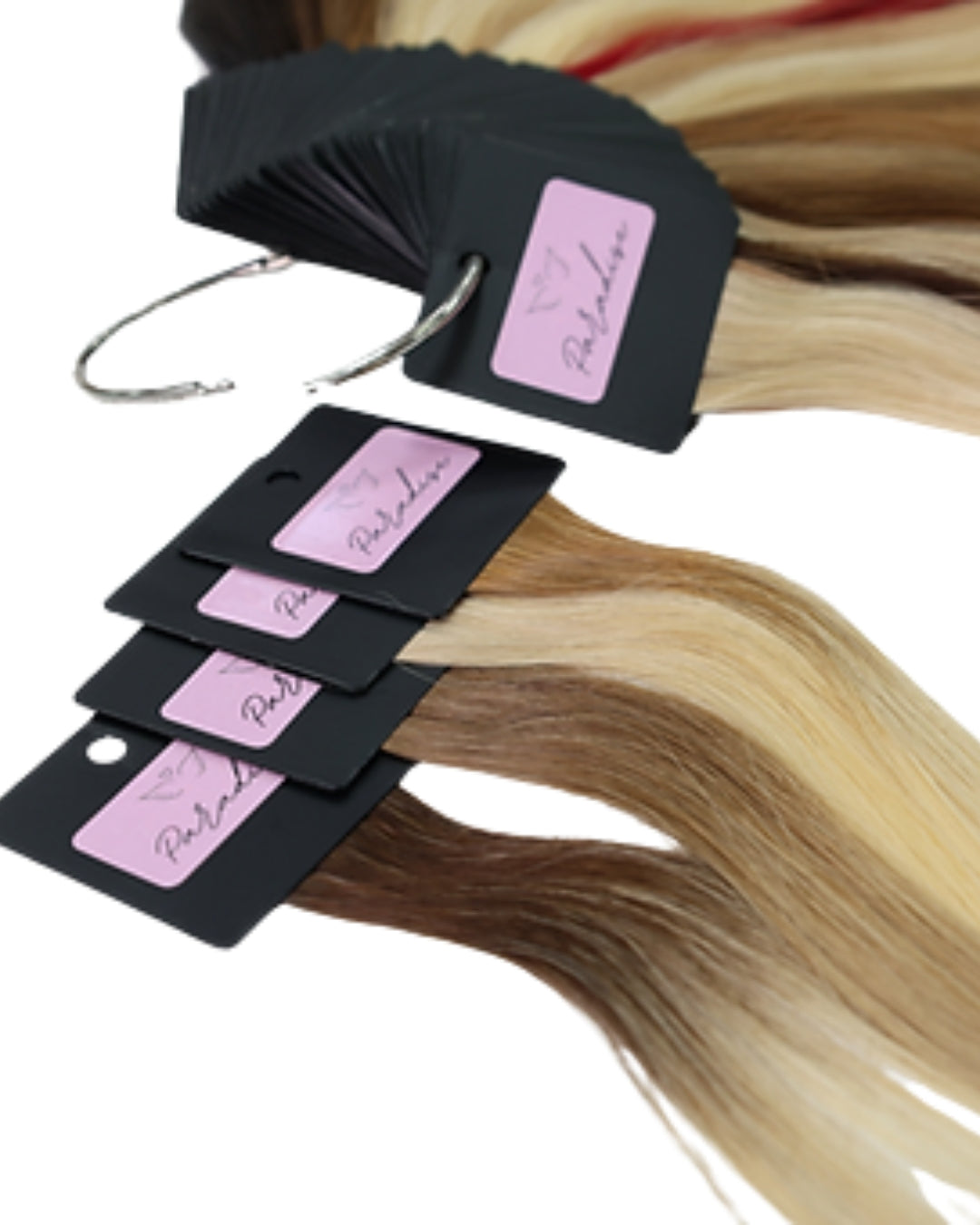 Scegli la tonalità perfetta con il nostro Campione Colori.
Una selezione completa delle nuance disponibili, ideale per valutare con precisione il colore più adatto prima dell’acquisto o dell’applicazione delle extension.
Il campione ti permette di confrontare direttamente le ciocche con i tuoi capelli naturali, garantendo un risultato armonioso e perfettamente integrato.

Uno strumento indispensabile per professionisti e clienti attenti al dettaglio, per una scelta consapevole e su misura.