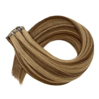 Capelli Veri Paradise - Extension in Castano: Realizzate in capelli veri, le extension Paradise in castano aggiungono eleganza al tuo look.