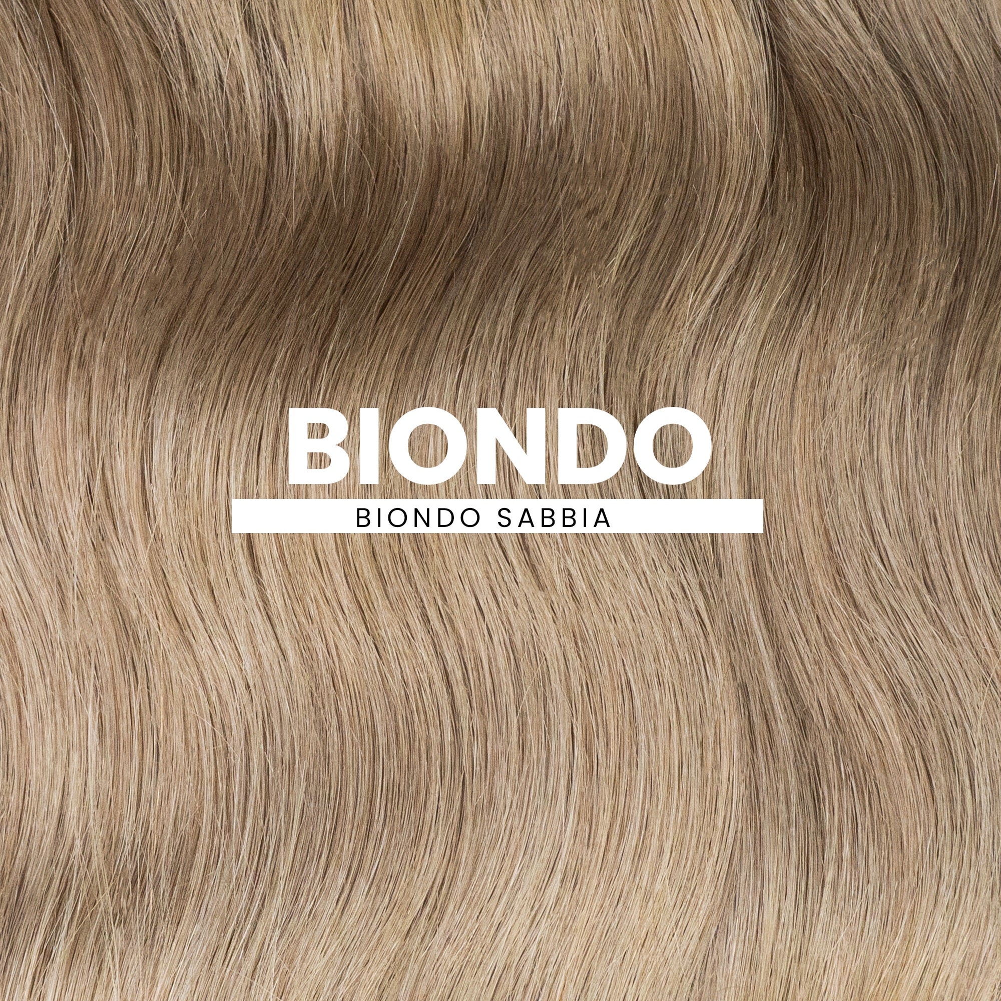 Extension microcheratina 5 Biondo Sabbia Paradise Beauty in capelli veri per un effetto naturale, luminoso e delicato.