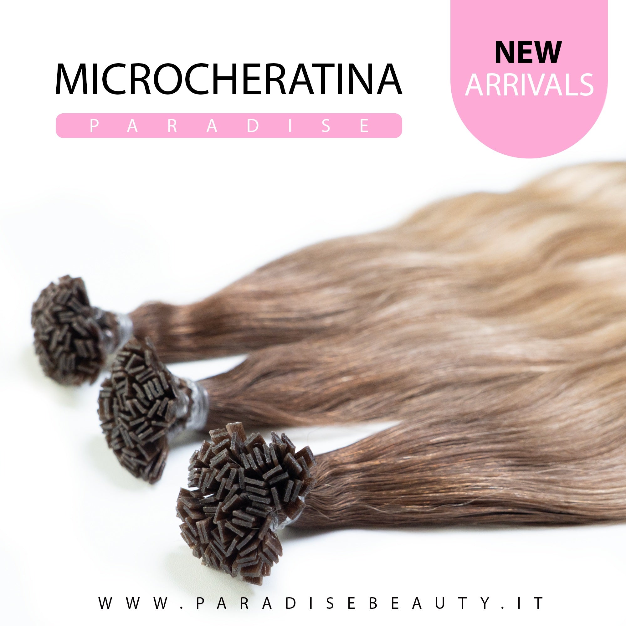 Extension microcheratina 6 Biondo Scuro Cenere Paradise Beauty in capelli veri per un effetto naturale, freddo e luminoso.