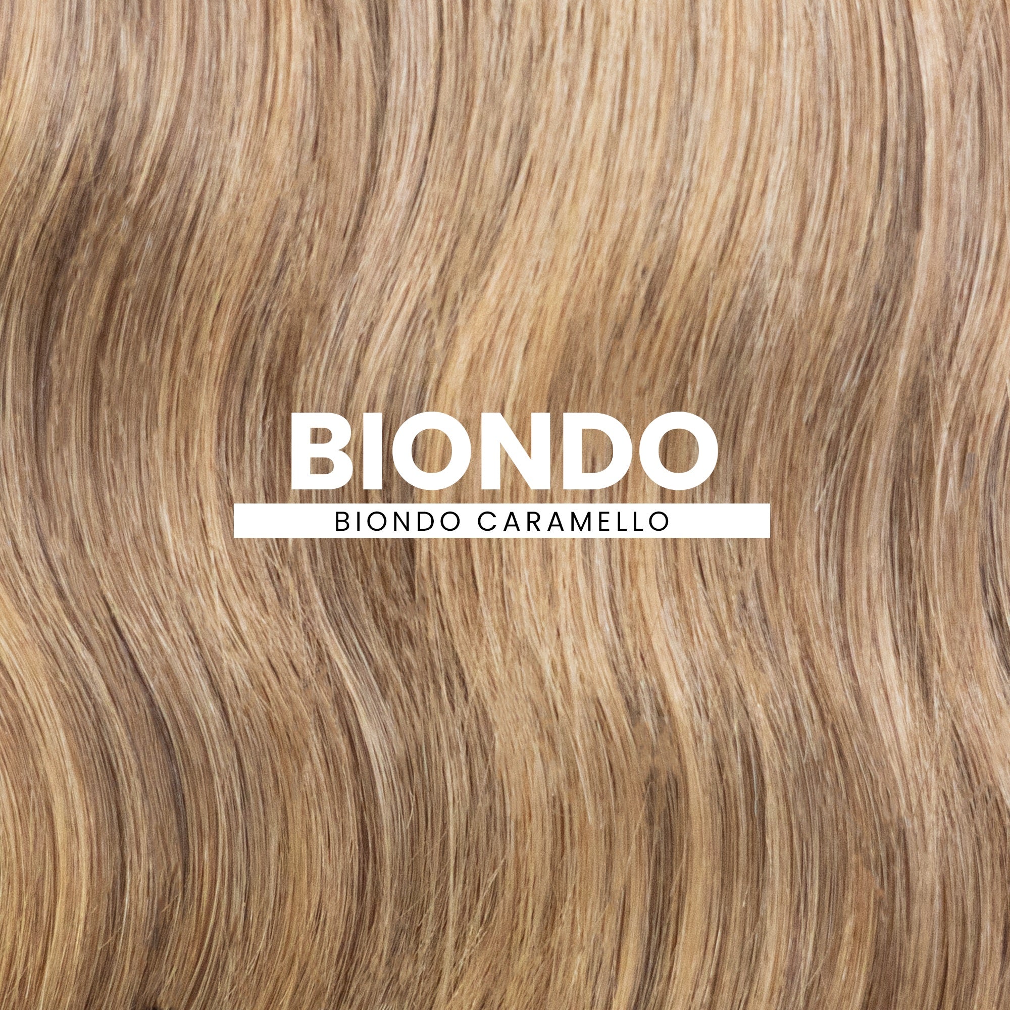 Extension microcheratina 7 Biondo Caramello Paradise Beauty in capelli veri per un effetto naturale, caldo e luminoso.