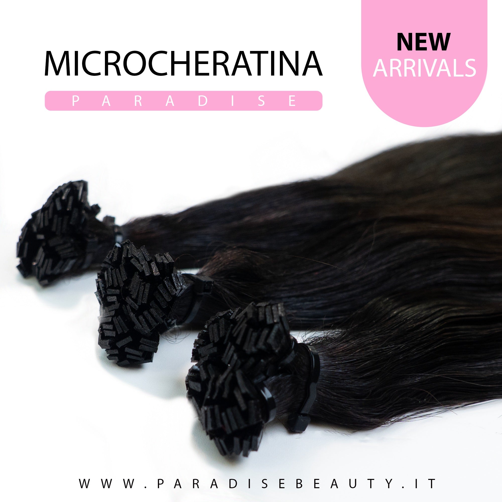 Extension microcheratina castano scuro Paradise Beauty in capelli veri per un effetto naturale, intenso e luminoso.