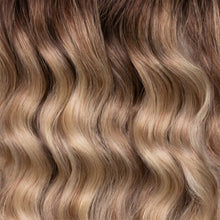 Extension microtessitura 14A Biondo Mesciato Paradise Beauty in capelli veri con effetto sfumato, naturale e luminoso.