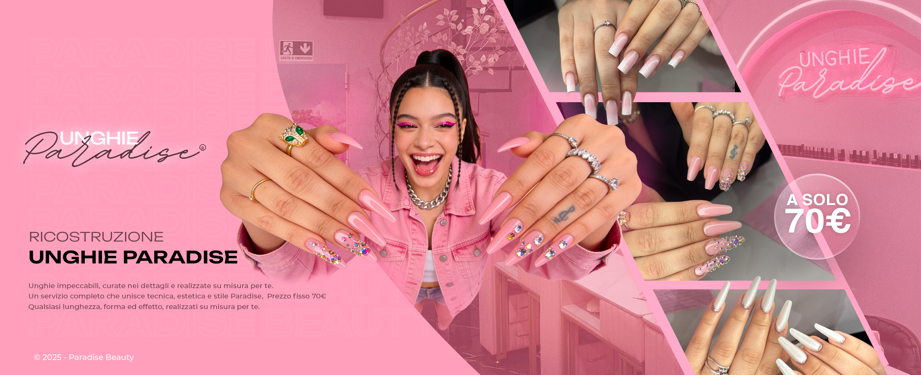 Unghie gel realizzate a Milano centro zona Duomo da Paradise Beauty con ricostruzione e manicure professionale.